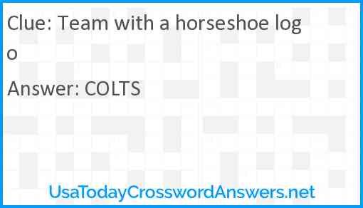 Team with a horseshoe logo Answer
