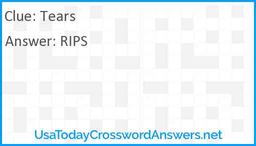 Tears Answer