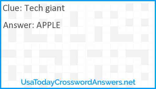 Tech giant Answer