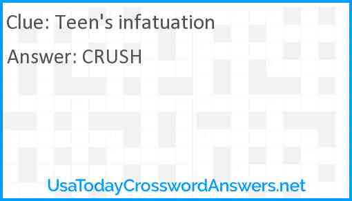 Teen's infatuation Answer