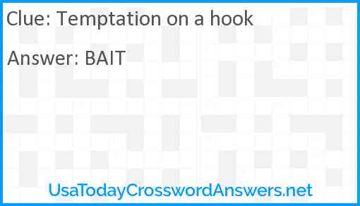 Temptation on a hook Answer