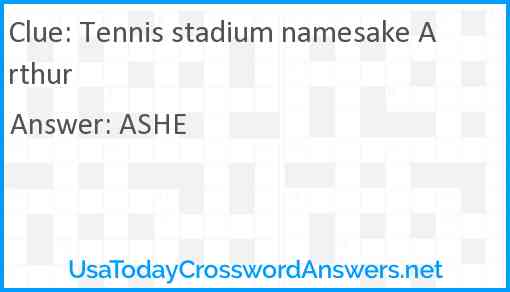 Tennis stadium namesake Arthur Answer