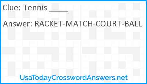 -->tennis Answer