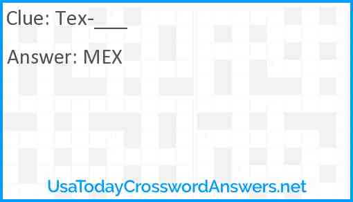 Tex-___ Answer