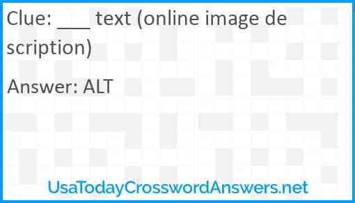 ___ text (online image description) Answer