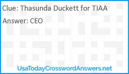 Thasunda Duckett for TIAA Answer