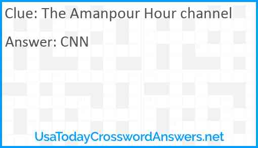 The Amanpour Hour channel Answer