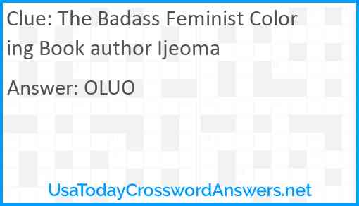 The Badass Feminist Coloring Book author Ijeoma Answer