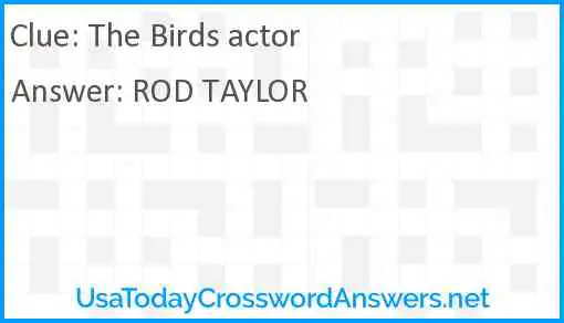 The Birds actor Answer
