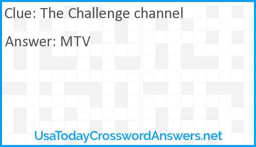 The Challenge channel Answer