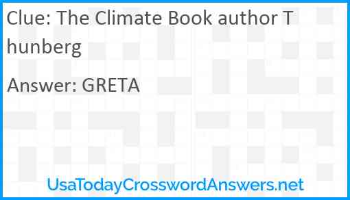 The Climate Book author Thunberg Answer