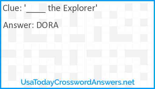 ___ the Explorer Answer