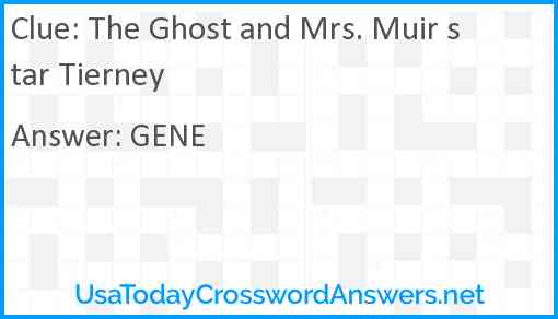 The Ghost and Mrs. Muir star Tierney Answer