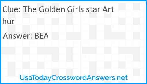 The Golden Girls star Arthur Answer