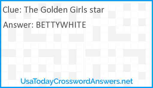 The Golden Girls star Answer