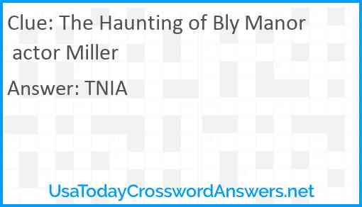 The Haunting of Bly Manor actor Miller Answer