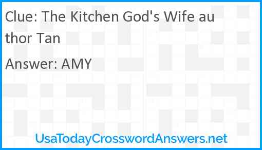 The Kitchen God's Wife author Tan Answer