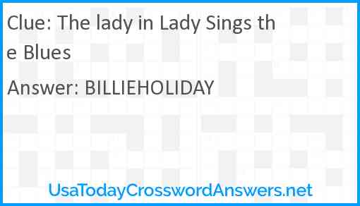 The lady in Lady Sings the Blues Answer