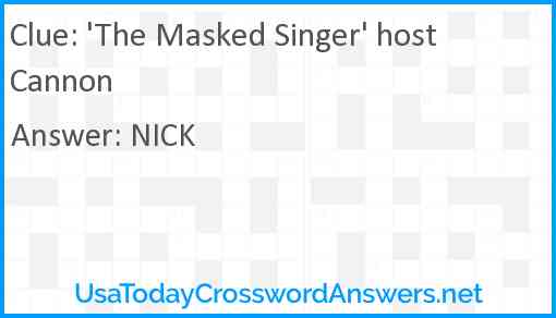 'The Masked Singer' host Cannon Answer