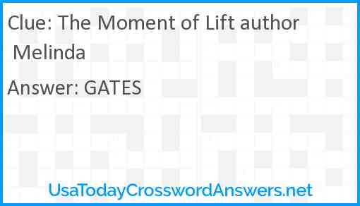 The Moment of Lift author Melinda Answer