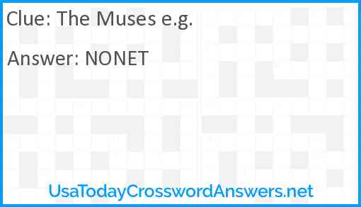 The Muses e.g. Answer