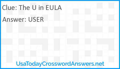 The U in EULA Answer