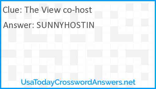 The View co-host Answer