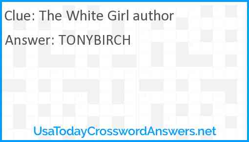The White Girl author Answer