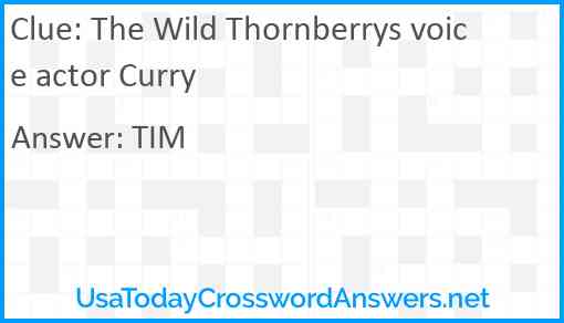 The Wild Thornberrys voice actor Curry Answer