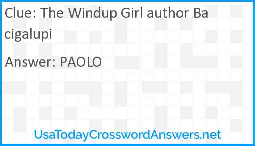 The Windup Girl author Bacigalupi Answer