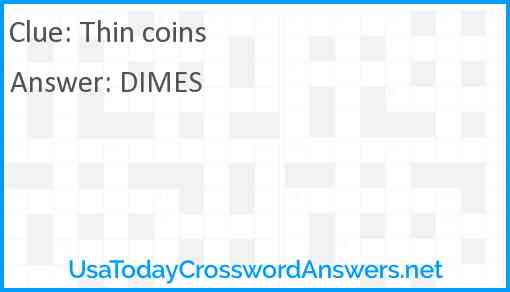 Thin coins Answer