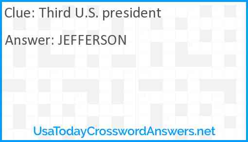 Third U.S. president Answer
