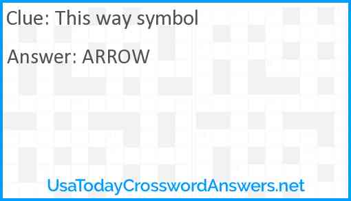 This way symbol Answer