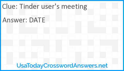 Tinder user's meeting Answer