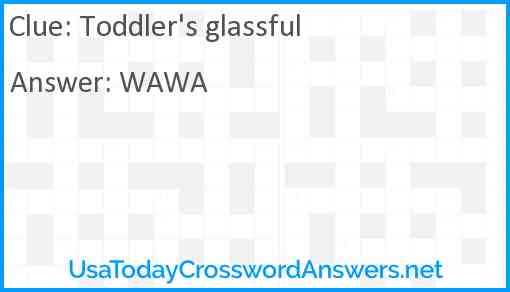 Toddler's glassful Answer