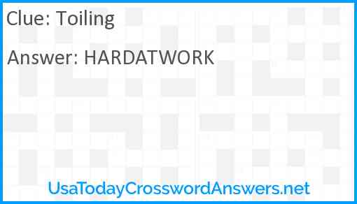 Toiling Answer
