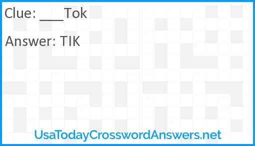 ___Tok Answer