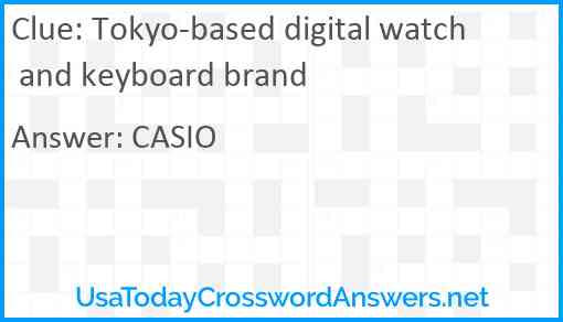 Tokyo-based digital watch and keyboard brand Answer