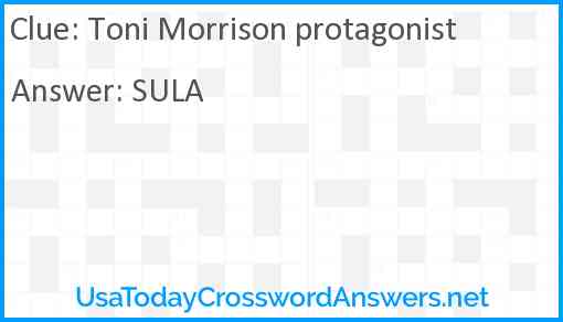 Toni Morrison protagonist Answer