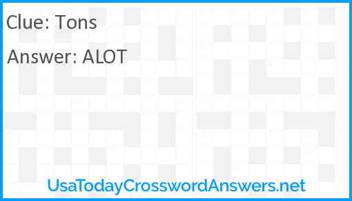 Tons Answer