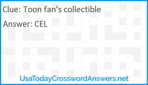 Toon fan's collectible Answer
