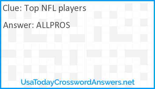 Top NFL players Answer