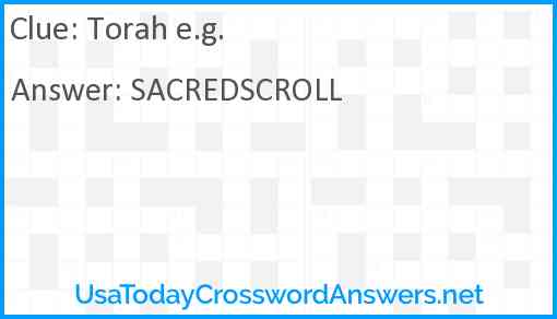 Torah e.g. Answer