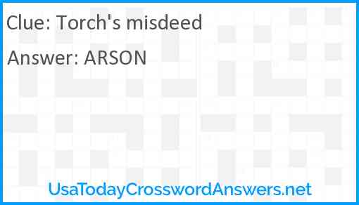 Torch's misdeed Answer