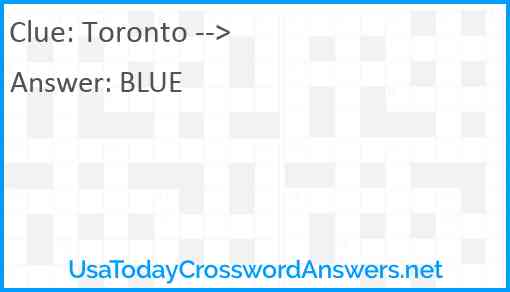 Toronto --> Answer