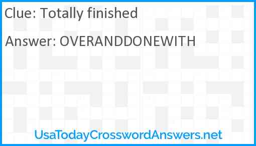 Totally finished Answer