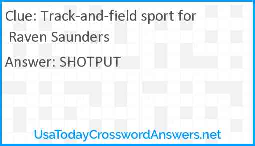 Track-and-field sport for Raven Saunders Answer