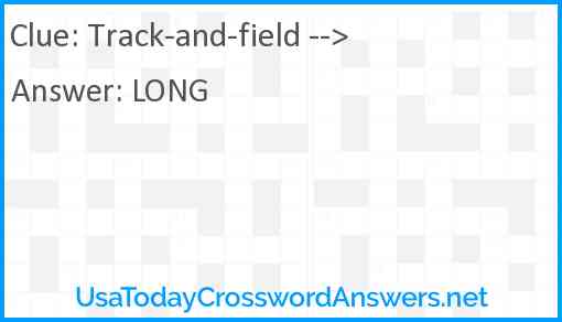 Track-and-field --> Answer
