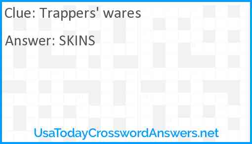 Trappers' wares Answer