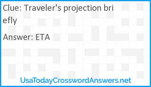 Traveler's projection briefly Answer